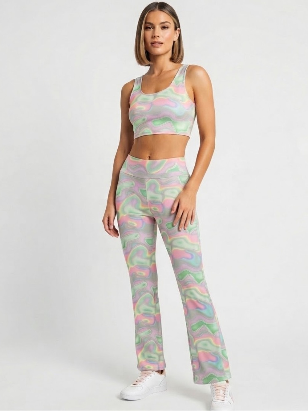 Monki Seamless Pastel Swirl Pants